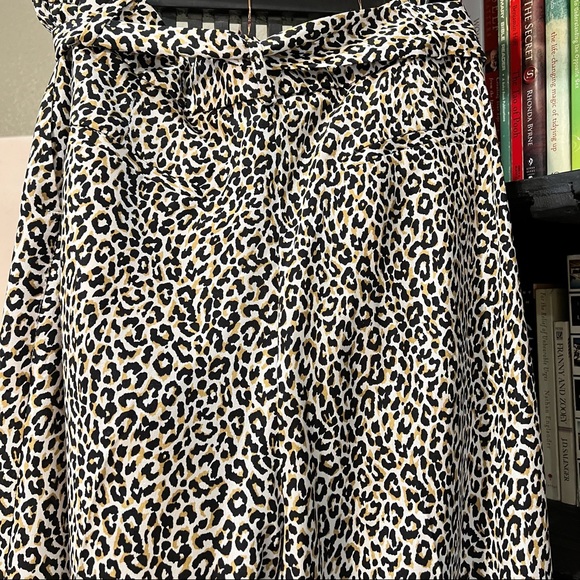 J. Crew Wide Leg Cropped Trouser in Leopard Size 10 - Picture 7 of 13